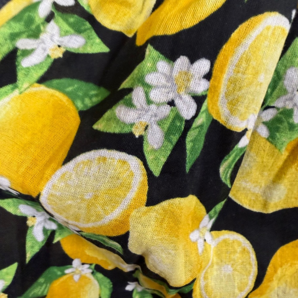 Betsey Johnson Lemon All Over Print Mini Dress Corset Grunge Ruffle Sz 8 Whimsy - Picture 8 of 12